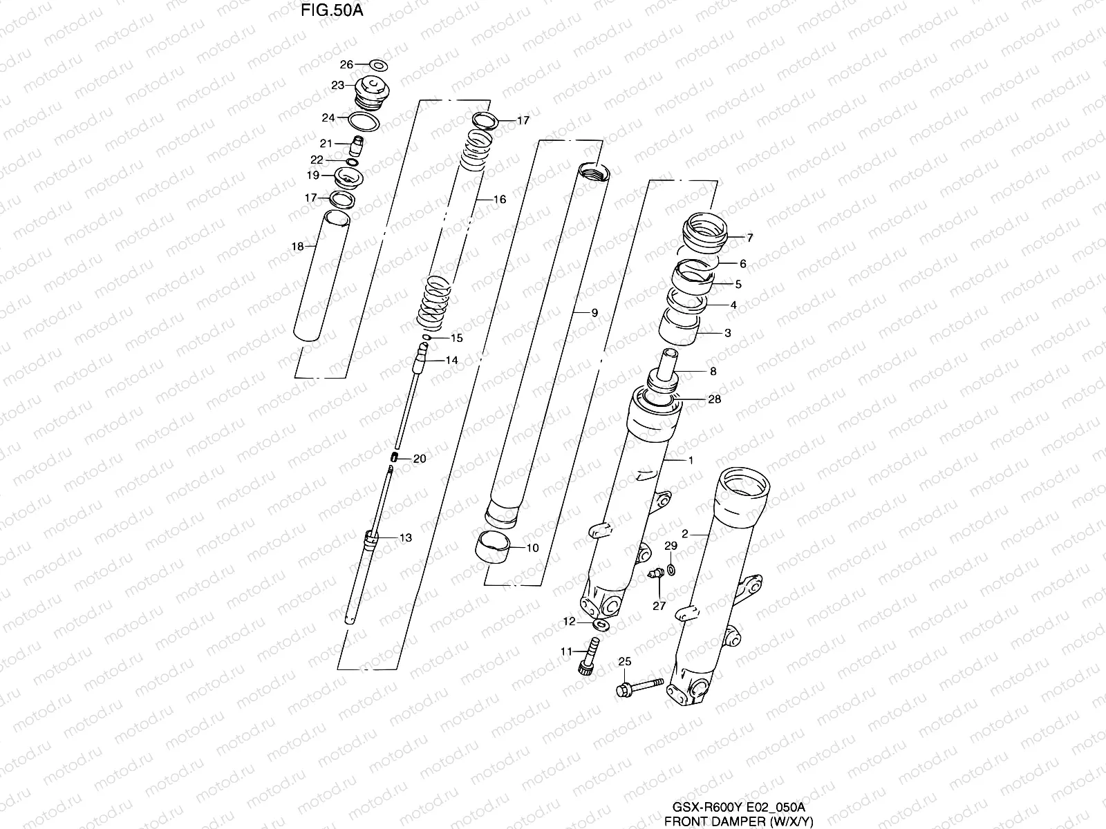 50A - FRONT DAMPER (MODEL W/X/Y)