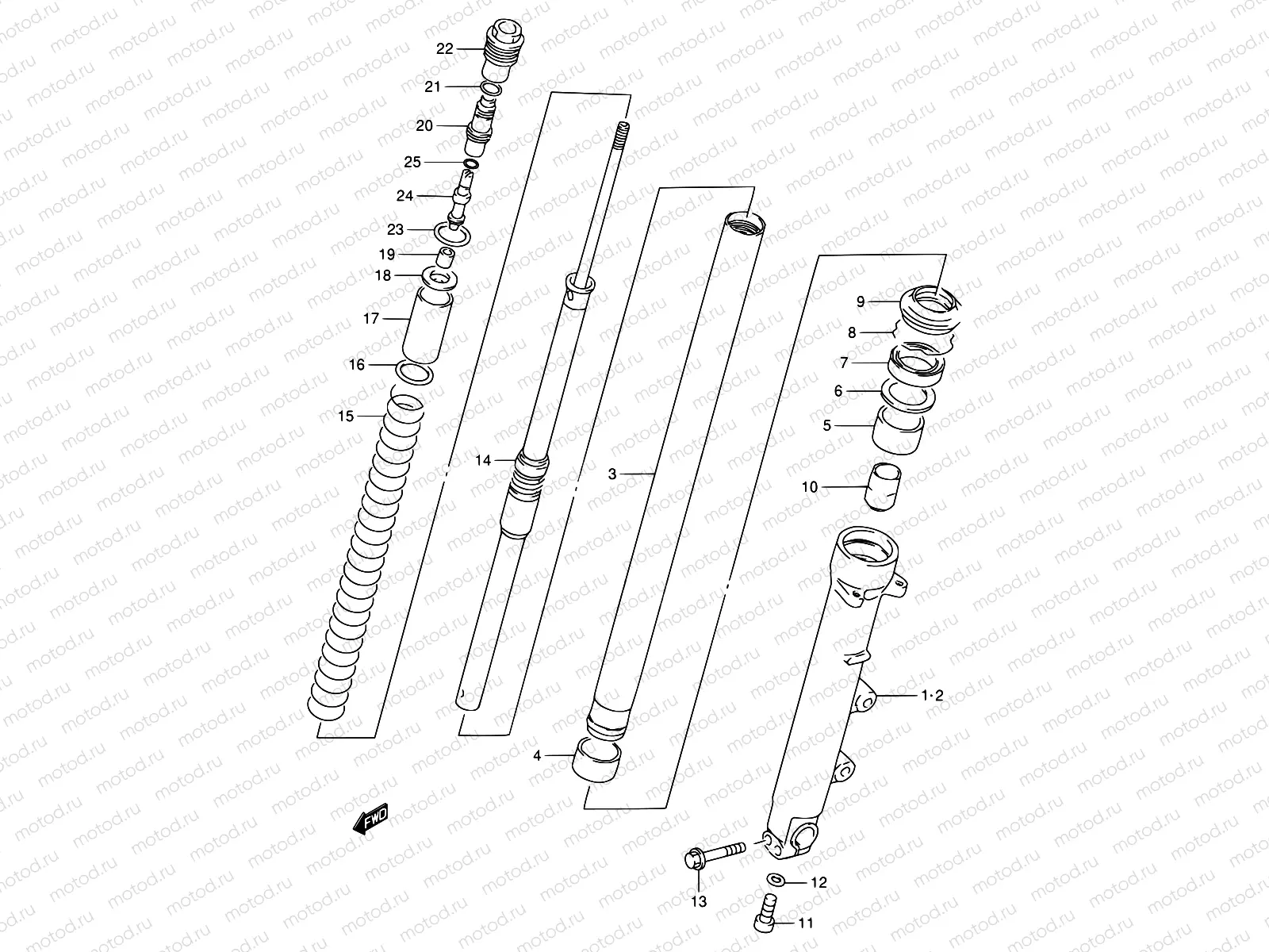 50A - FRONT DAMPER (RF900RS2/RT/RV/RW)