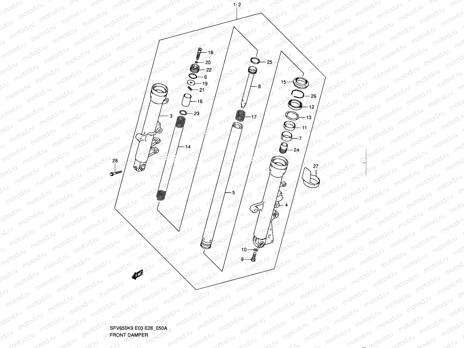 50A - FRONT DAMPER (SFV650AL0)