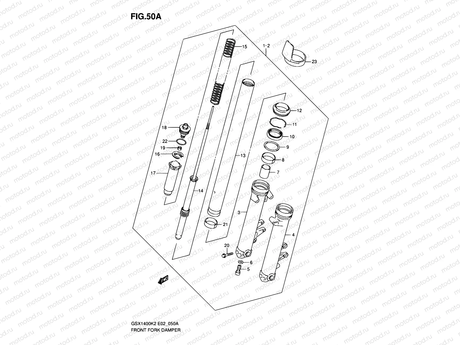 50A - FRONT FORK DAMPER (MODEL K5)
