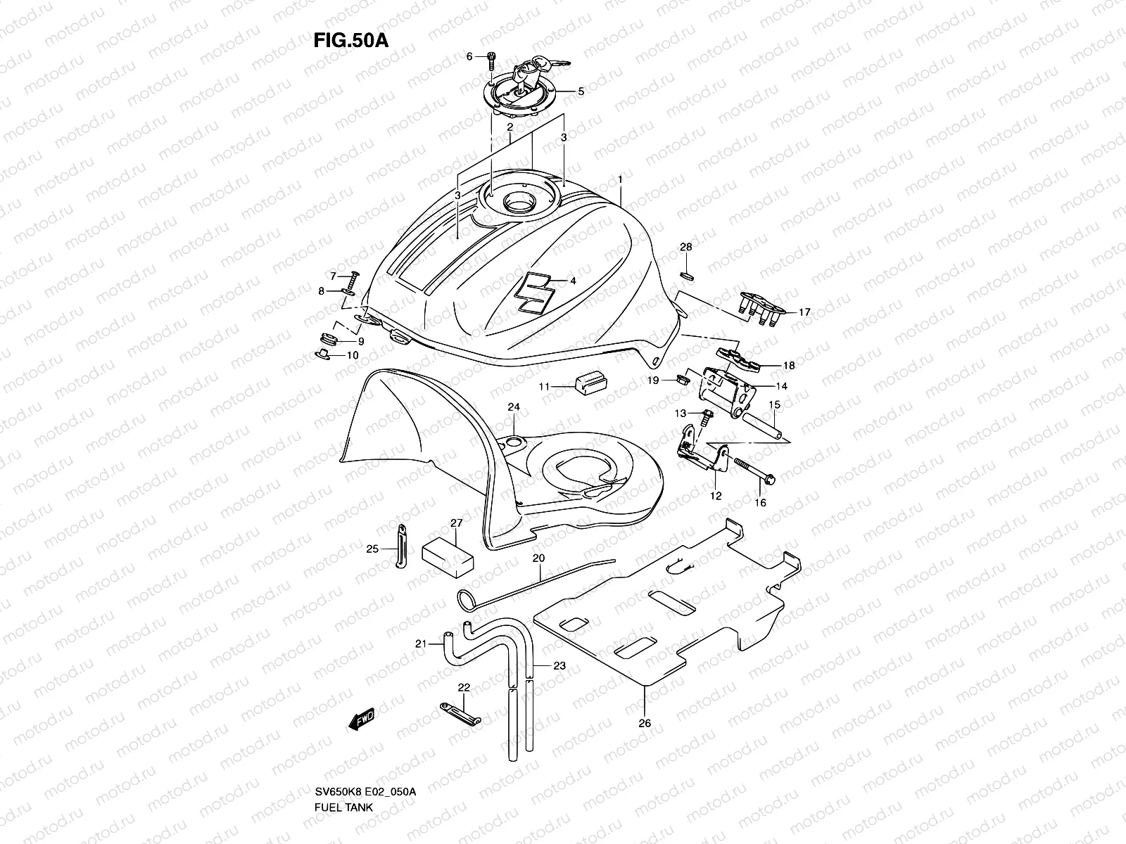 50A - FUEL TANK (MODEL K9)
