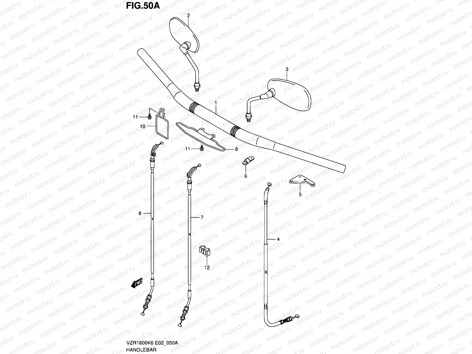 50A - HANDLEBAR (MODEL K9)