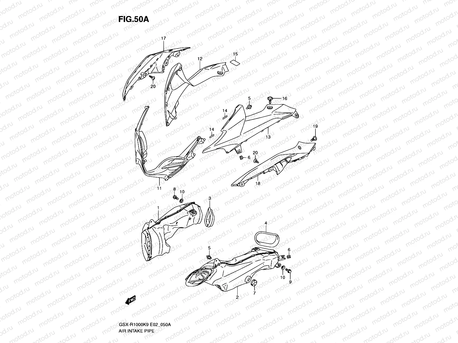 50A - INTAKE PIPE (MODEL L0)