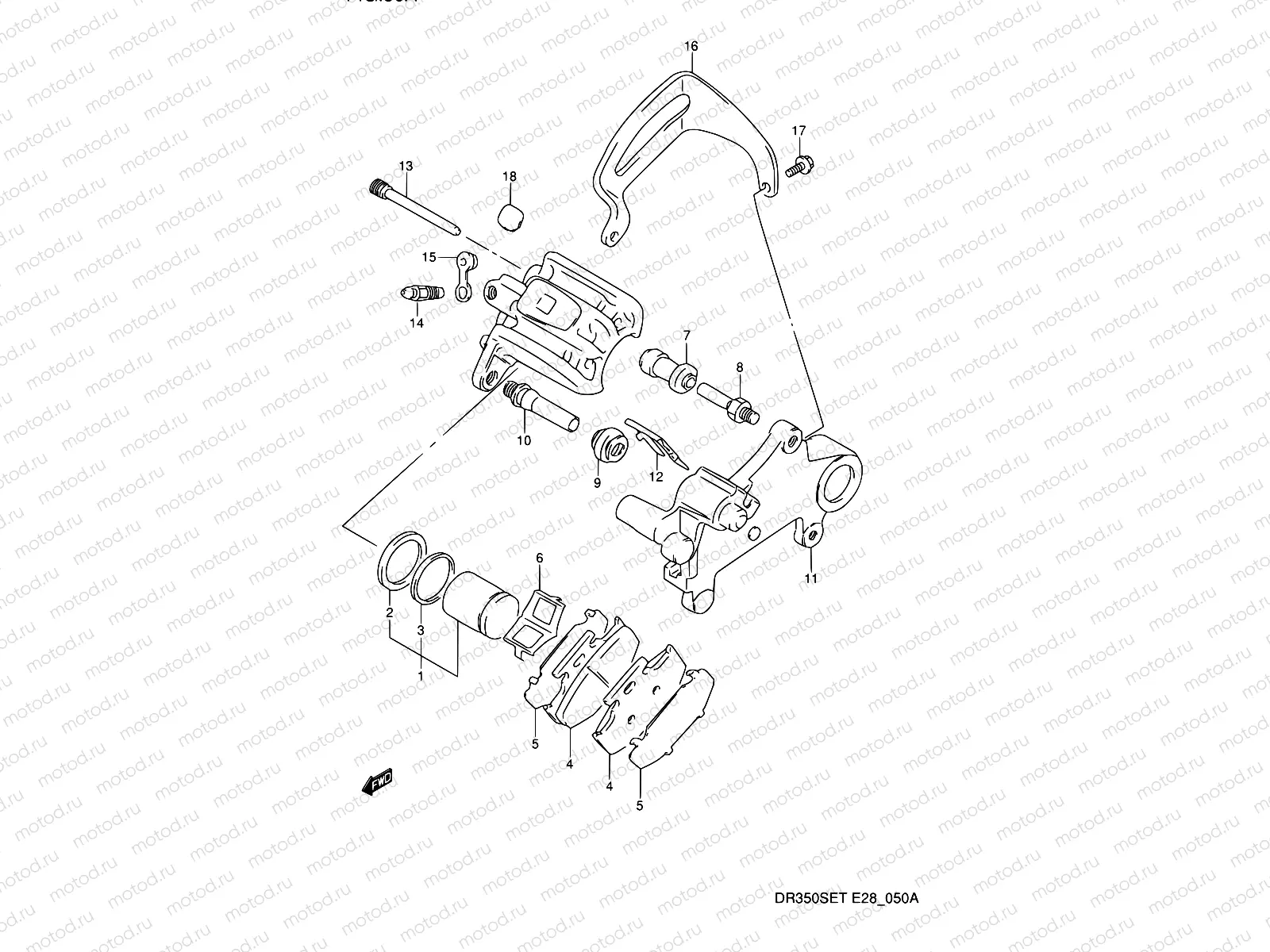 50A - REAR CALIPER (MODEL N/P)
