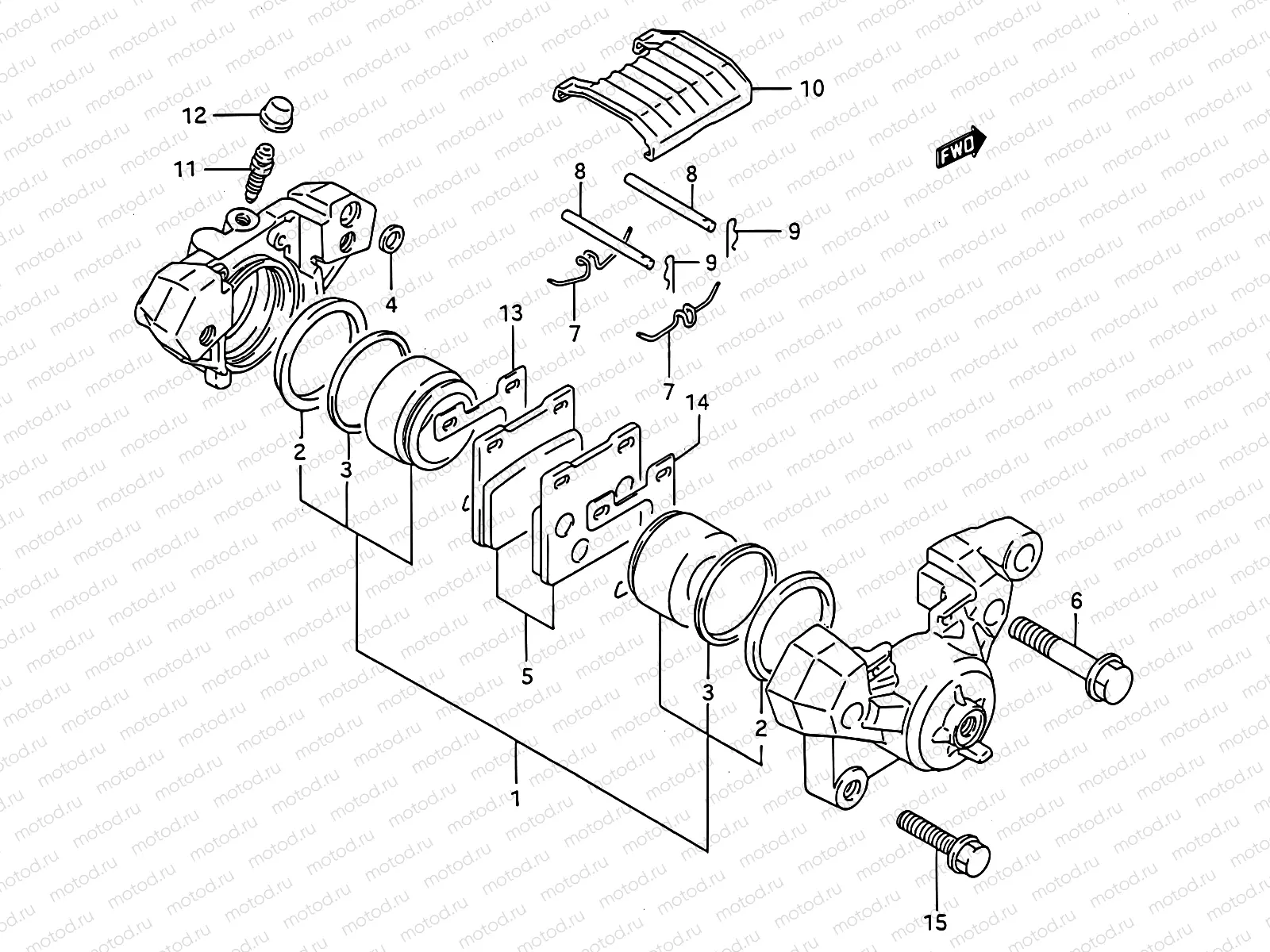 50A - REAR CALIPER (MODEL P/R/S/T)