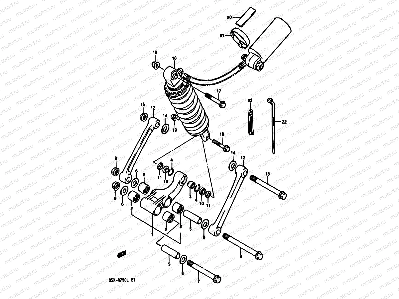 50A - REAR CUSHION LEVER (MODEL L)