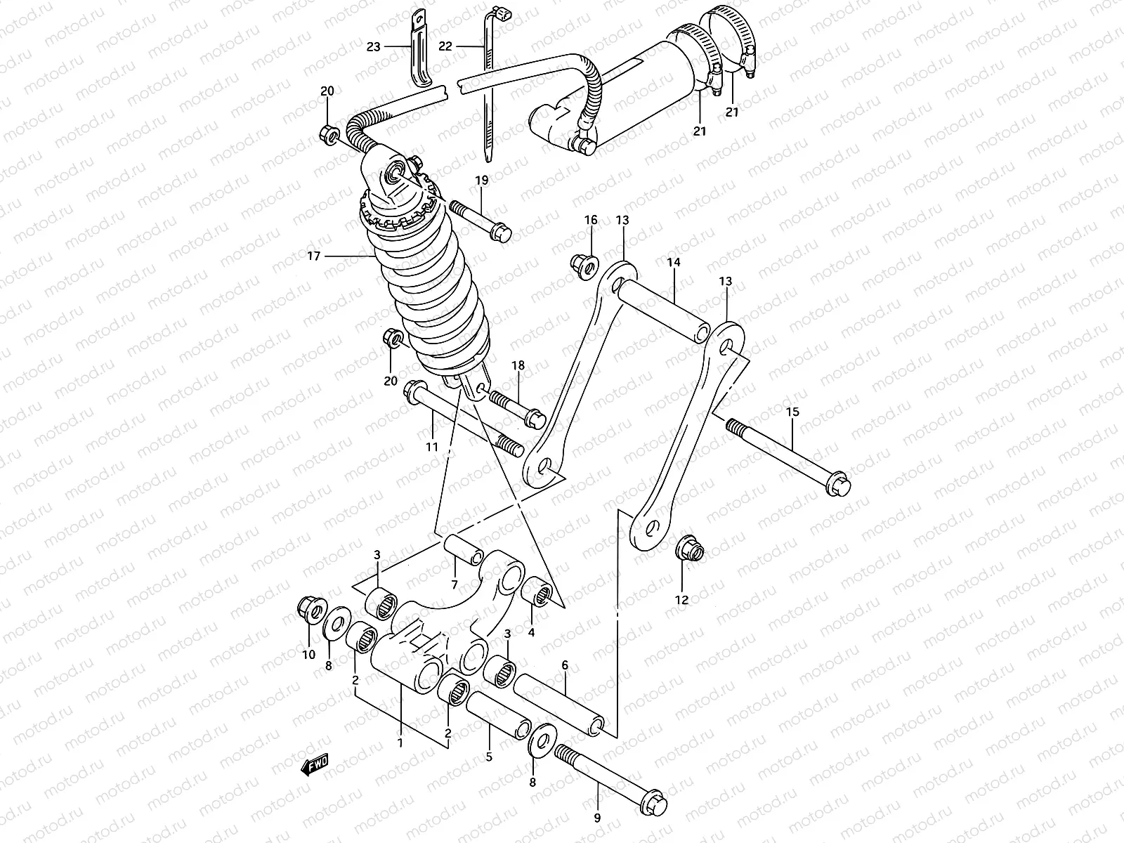 50A - REAR CUSHION LEVER (MODEL R/S)