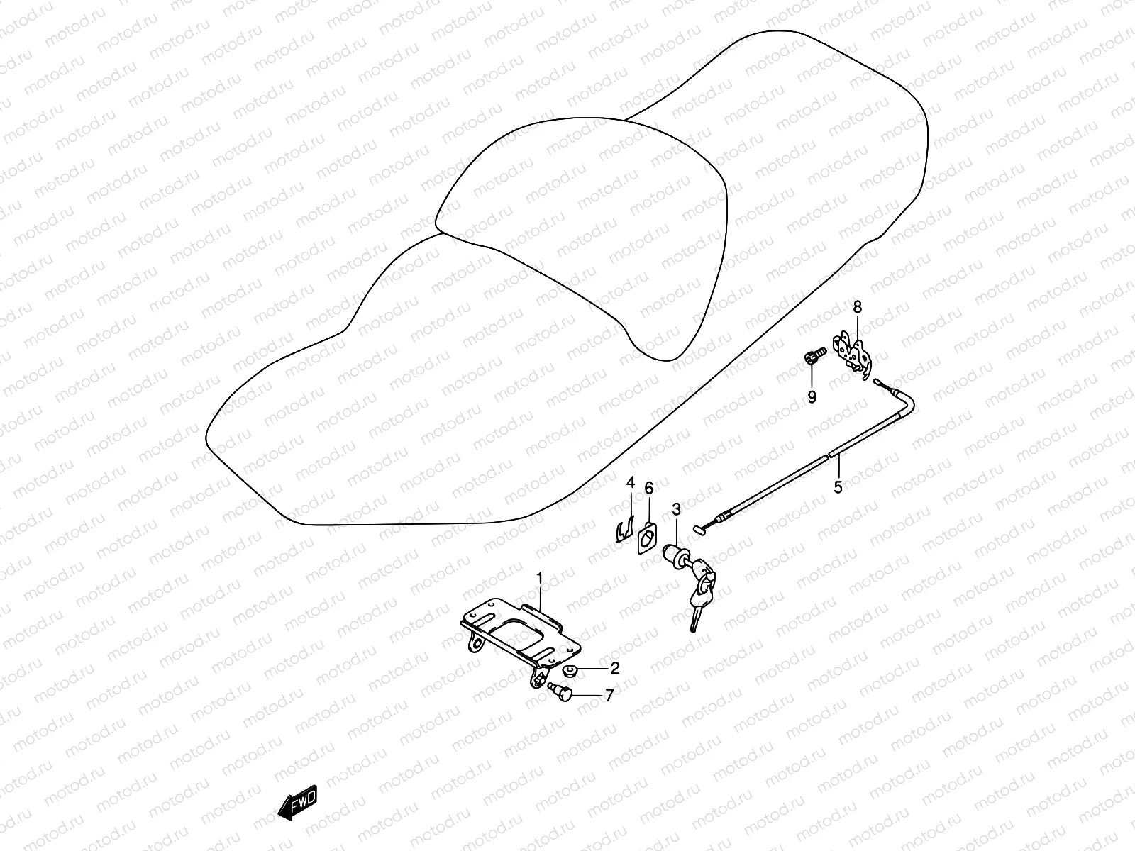 50A - SEAT SUPPORT BRACKET (MODEL K1/K2)