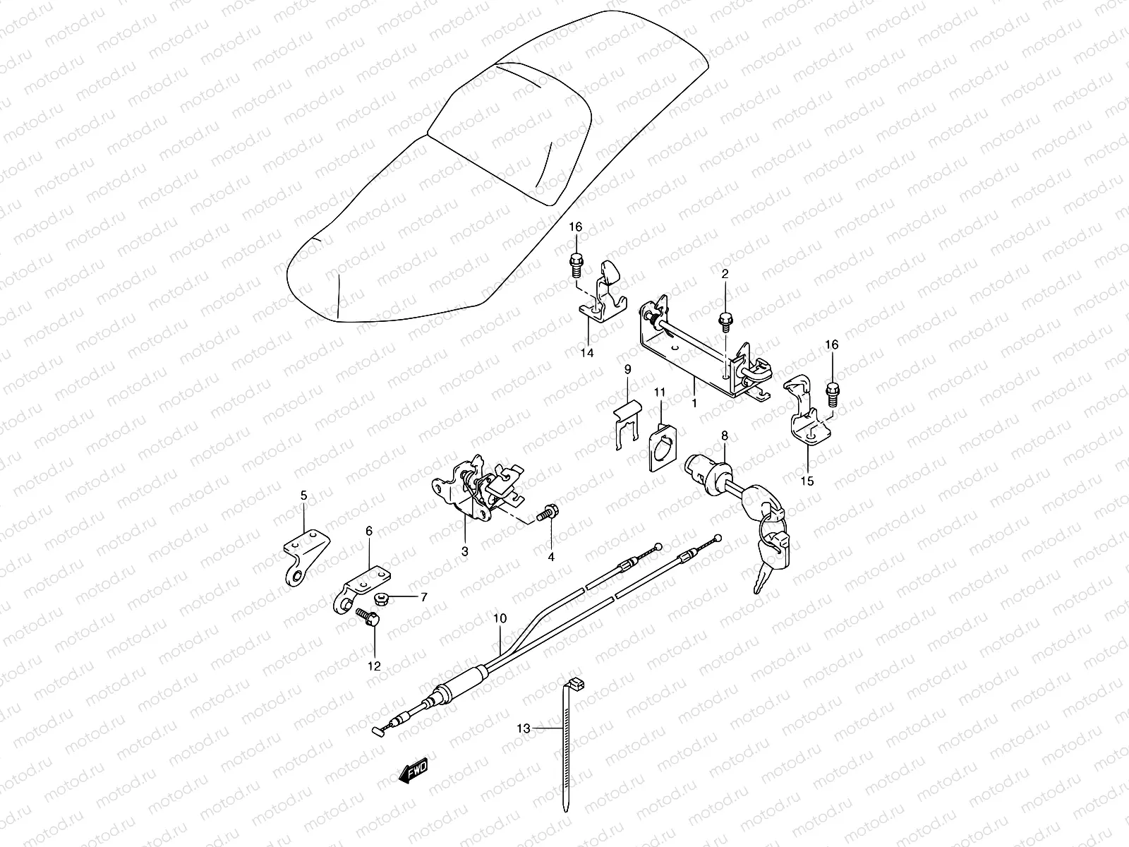 50A - SEAT SUPPORT BRACKET (SEE NOTE)