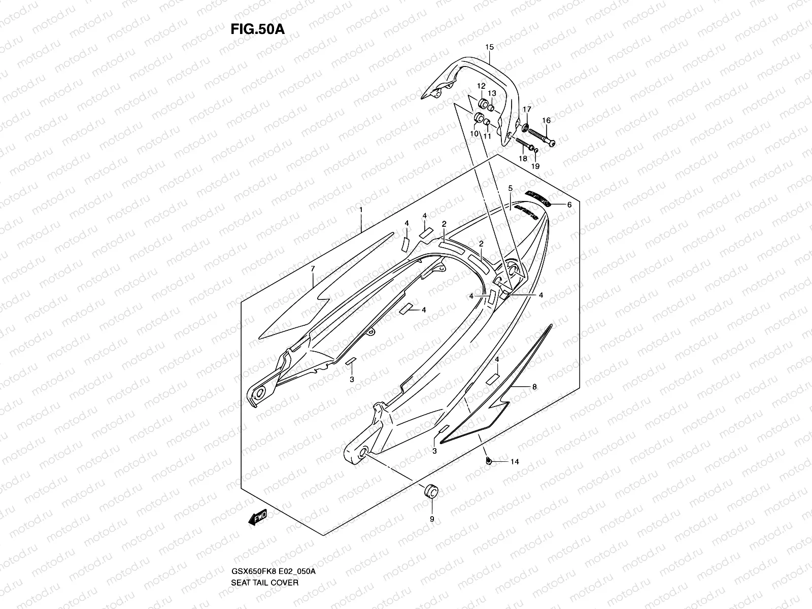 50A - SEAT TAIL COVER (MODEL K9)