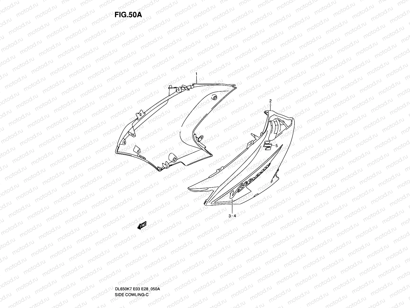 50A - SIDE COWLING (MODEL K8)