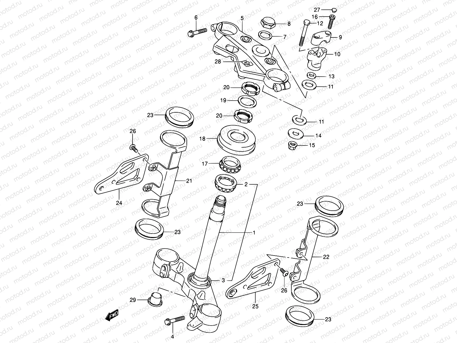 50A - STEERING STEM (SV1000/U1/U2)