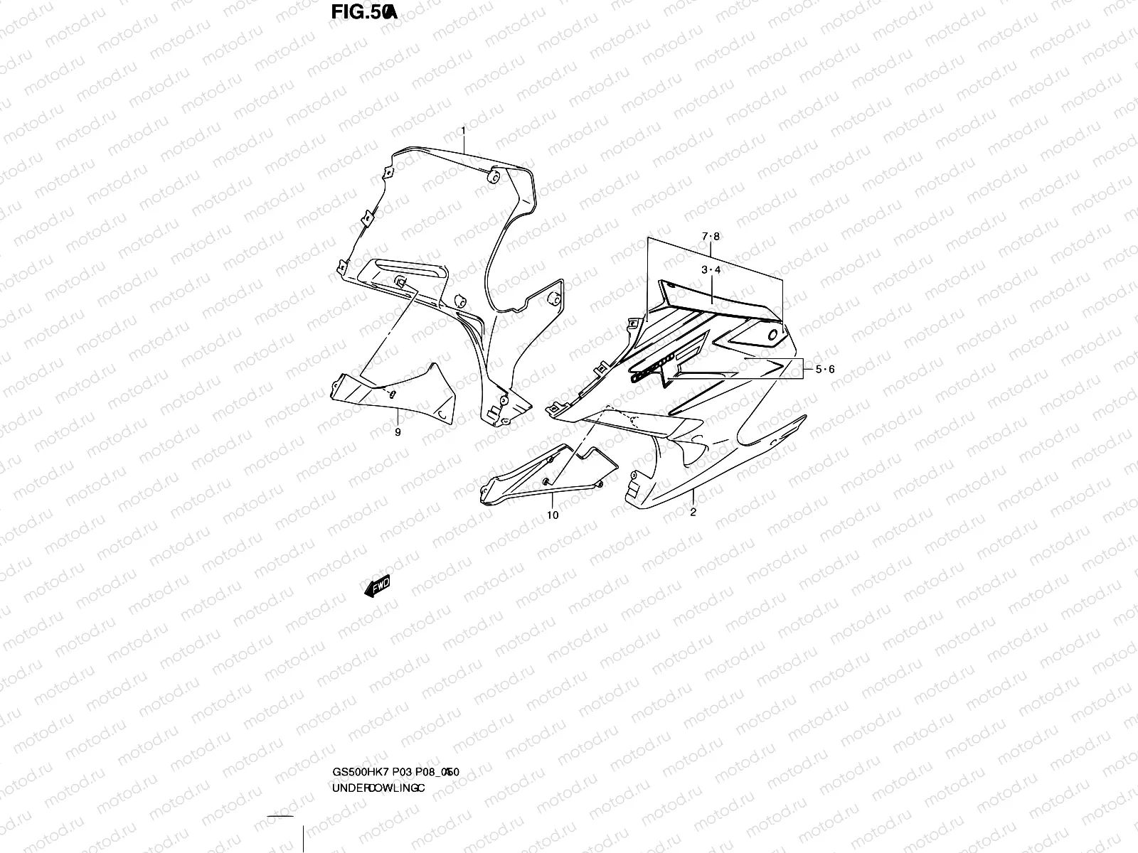 50A - UNDER COWLING  (GS500FHK8)