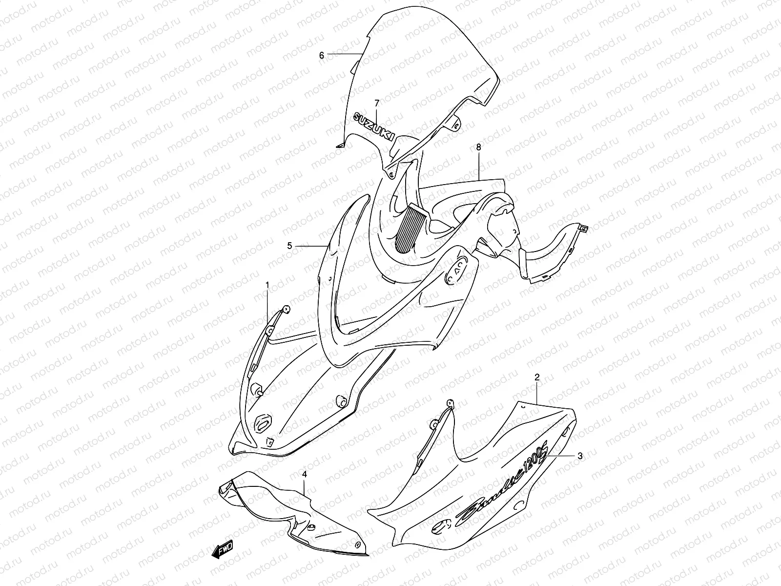 50B - COWLING BODY (GSF1200SK3)