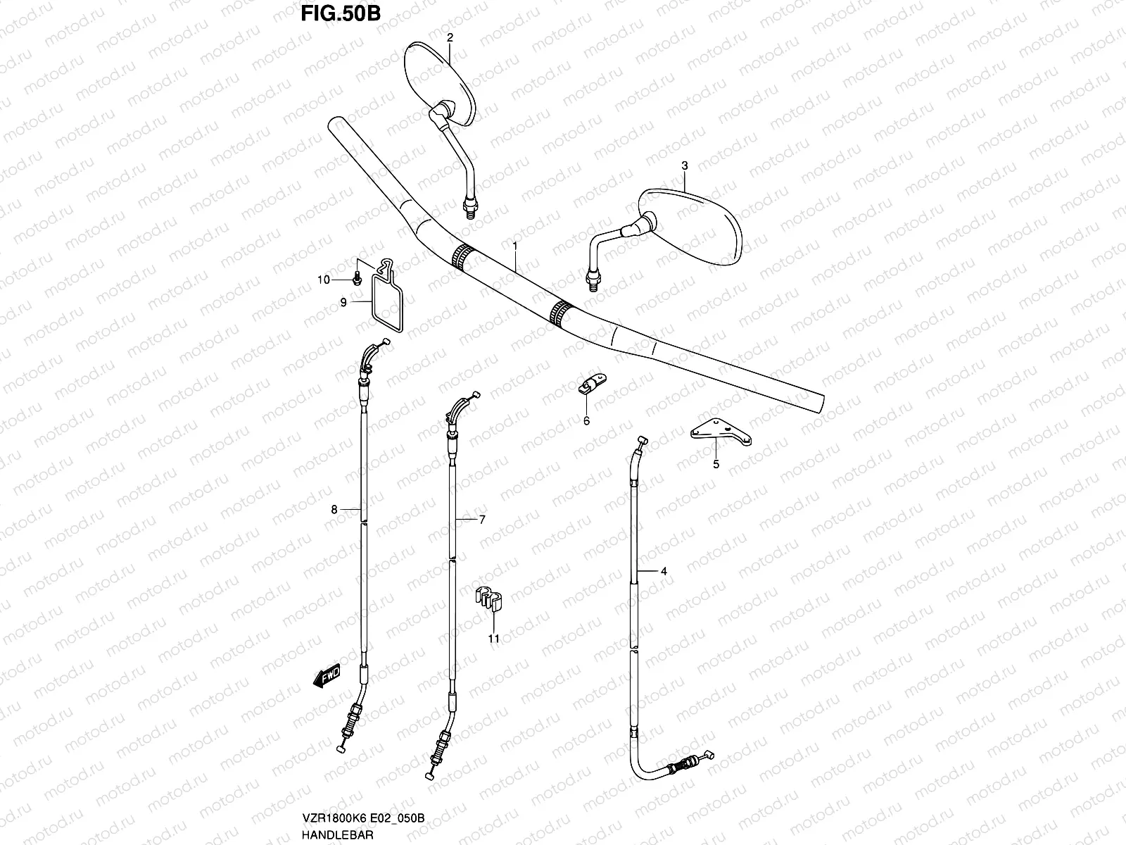 50B - HANDLEBAR (MODEL L0)