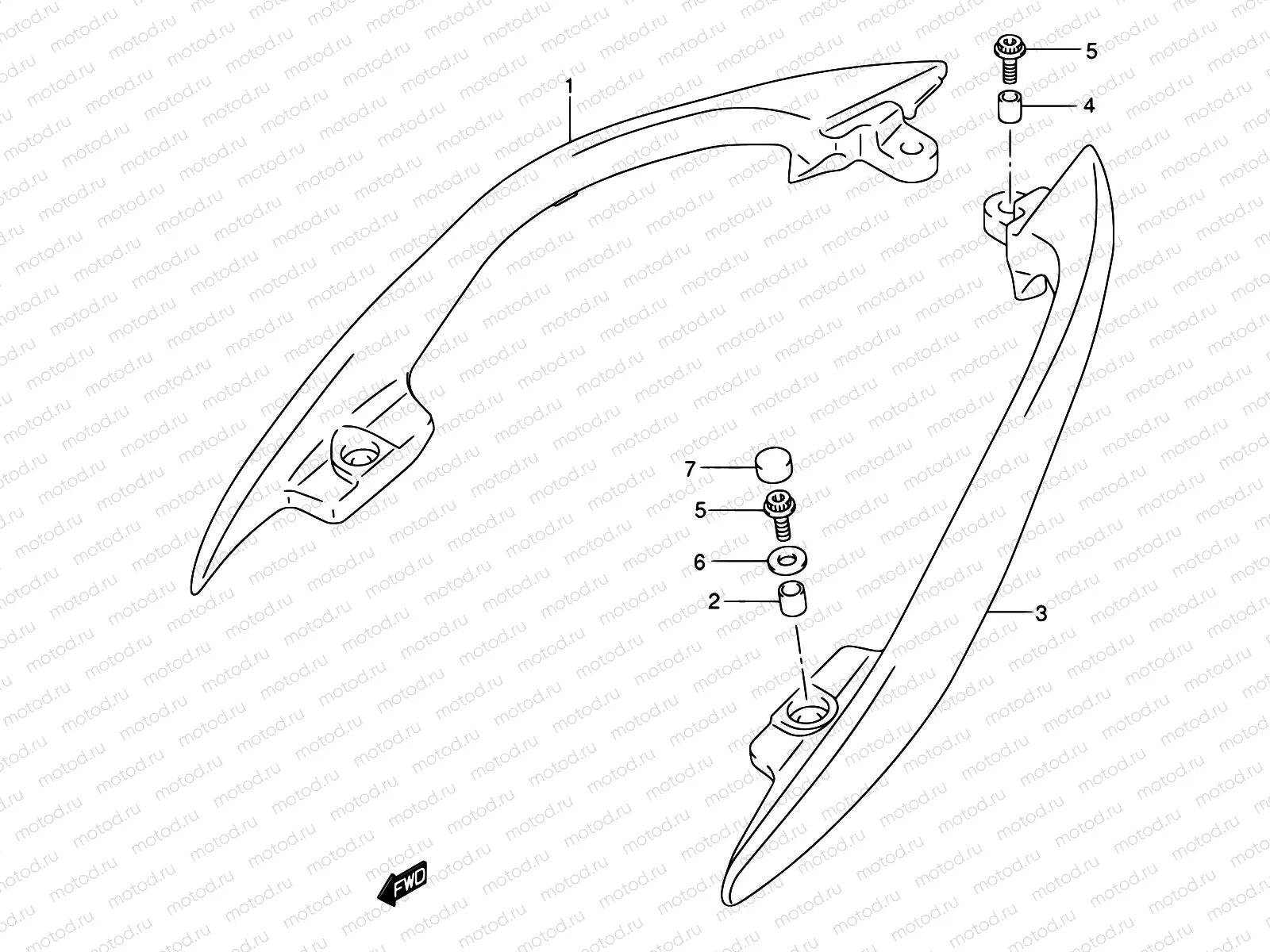 50B - PILLION RIDER HANDLE (SIDE)(MODEL K5/K6)