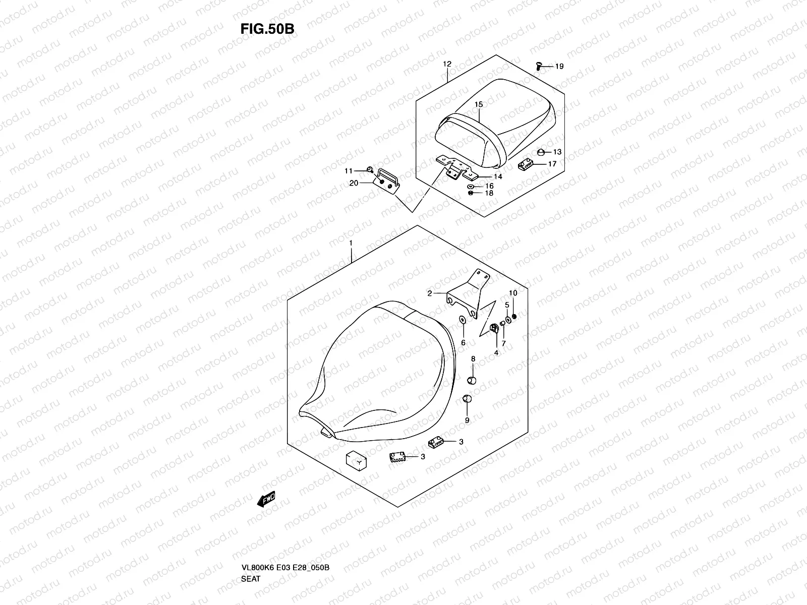 50B - SEAT (VL800K9/CK9/L0/CL0)