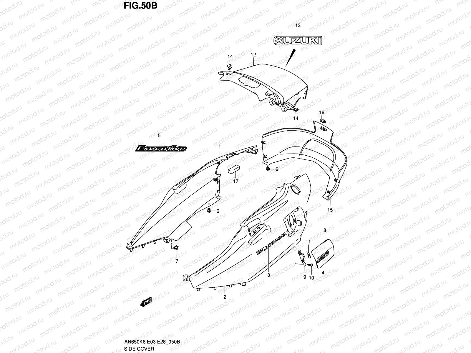 50B - SIDE COVER (AN650AK9)