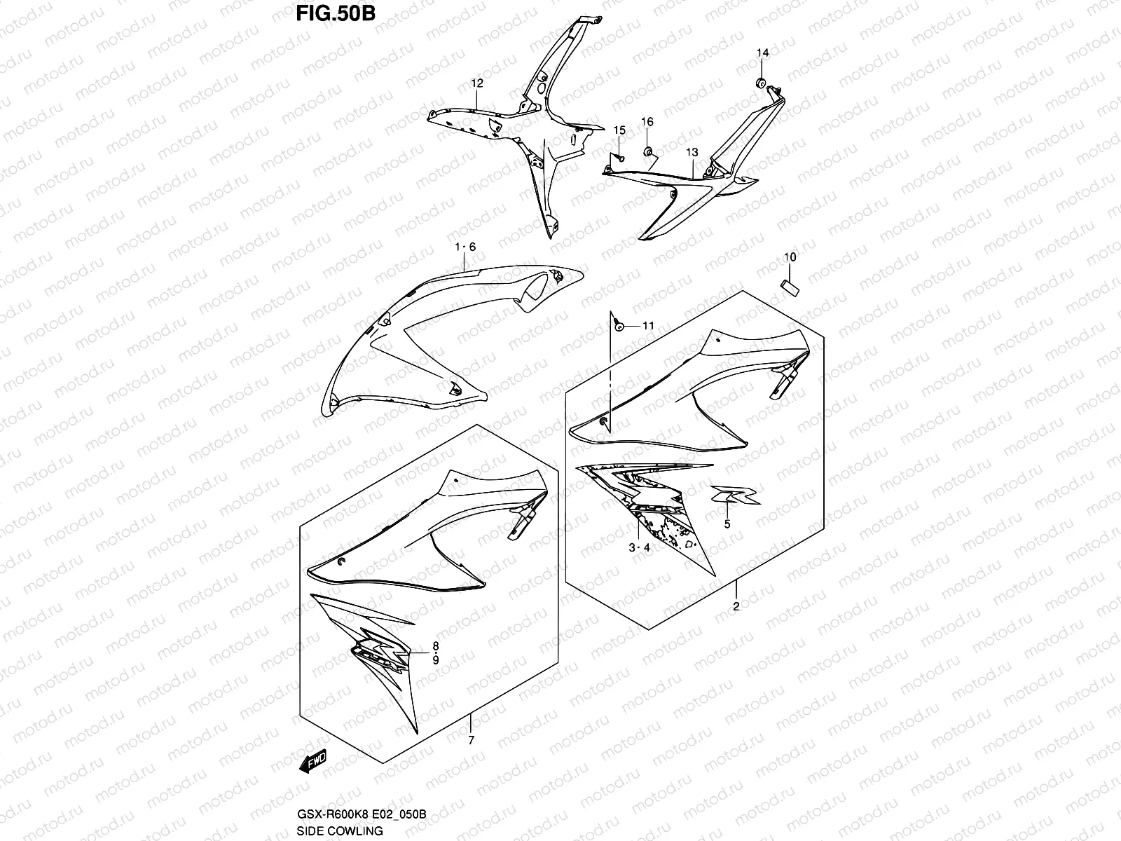 50B - SIDE COWLING (MODEL L0)