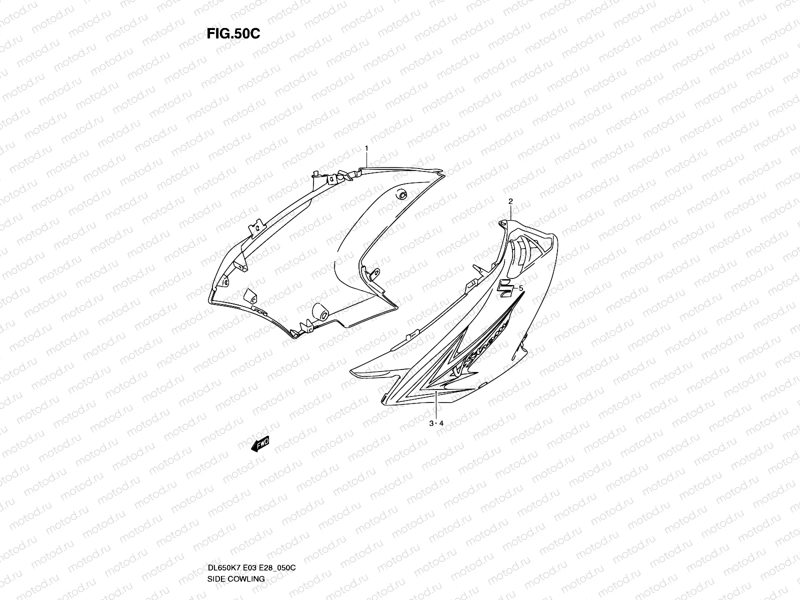 50C - SIDE COWLING (MODEL L0)