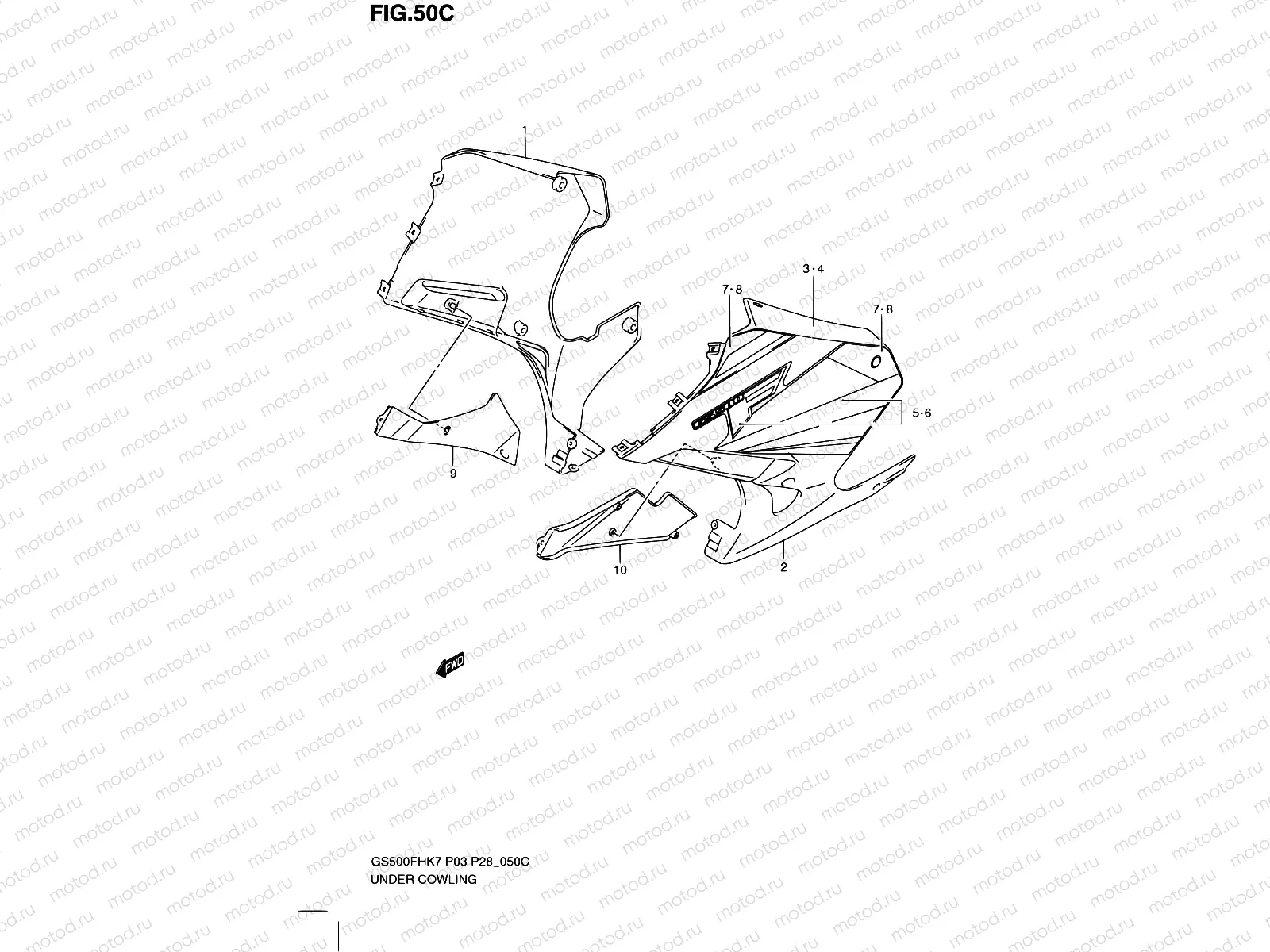 50C - UNDER COWLING  (GS500FHL0)