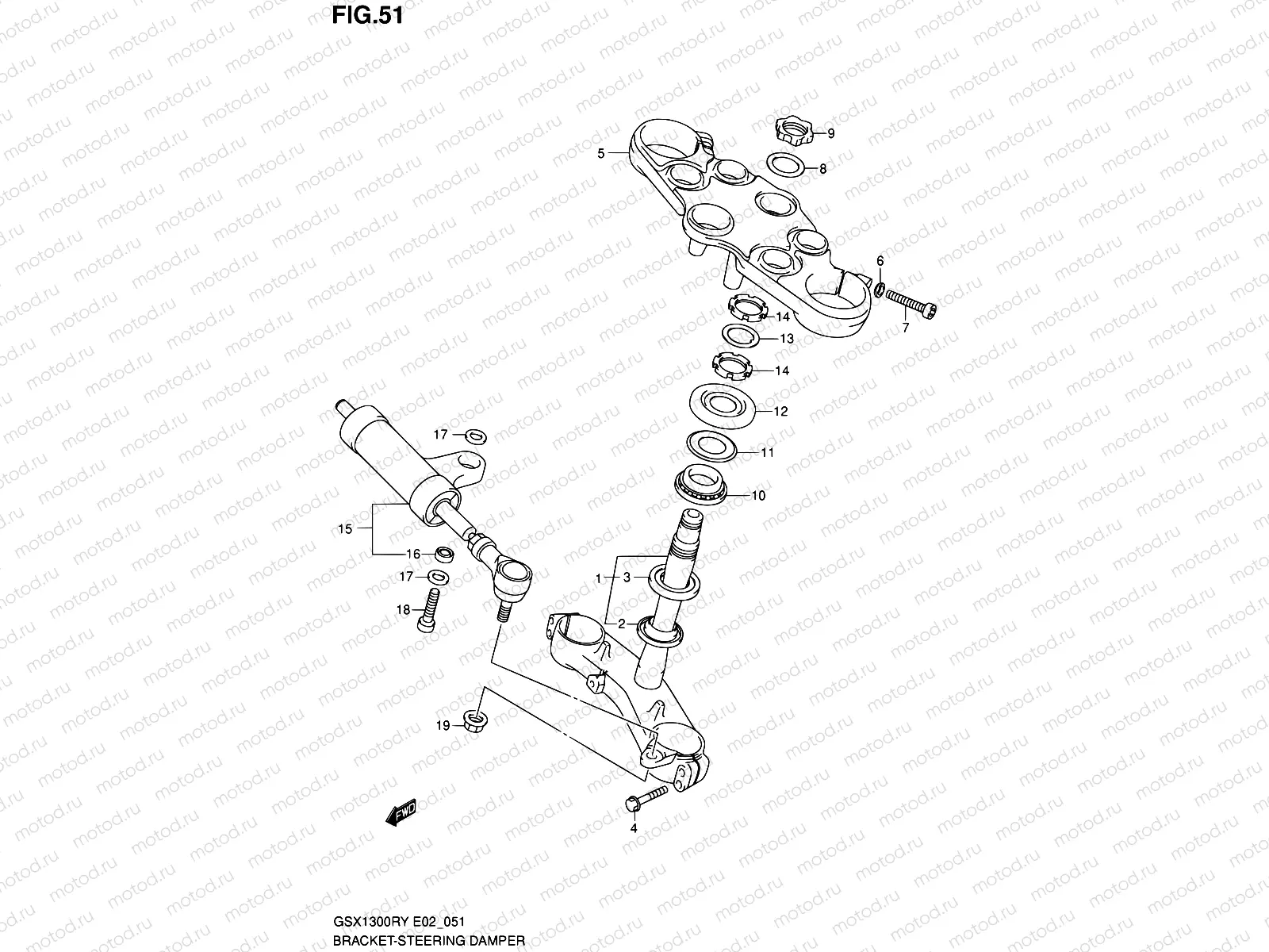 51 - BRACKET/STEERING DAMPER
