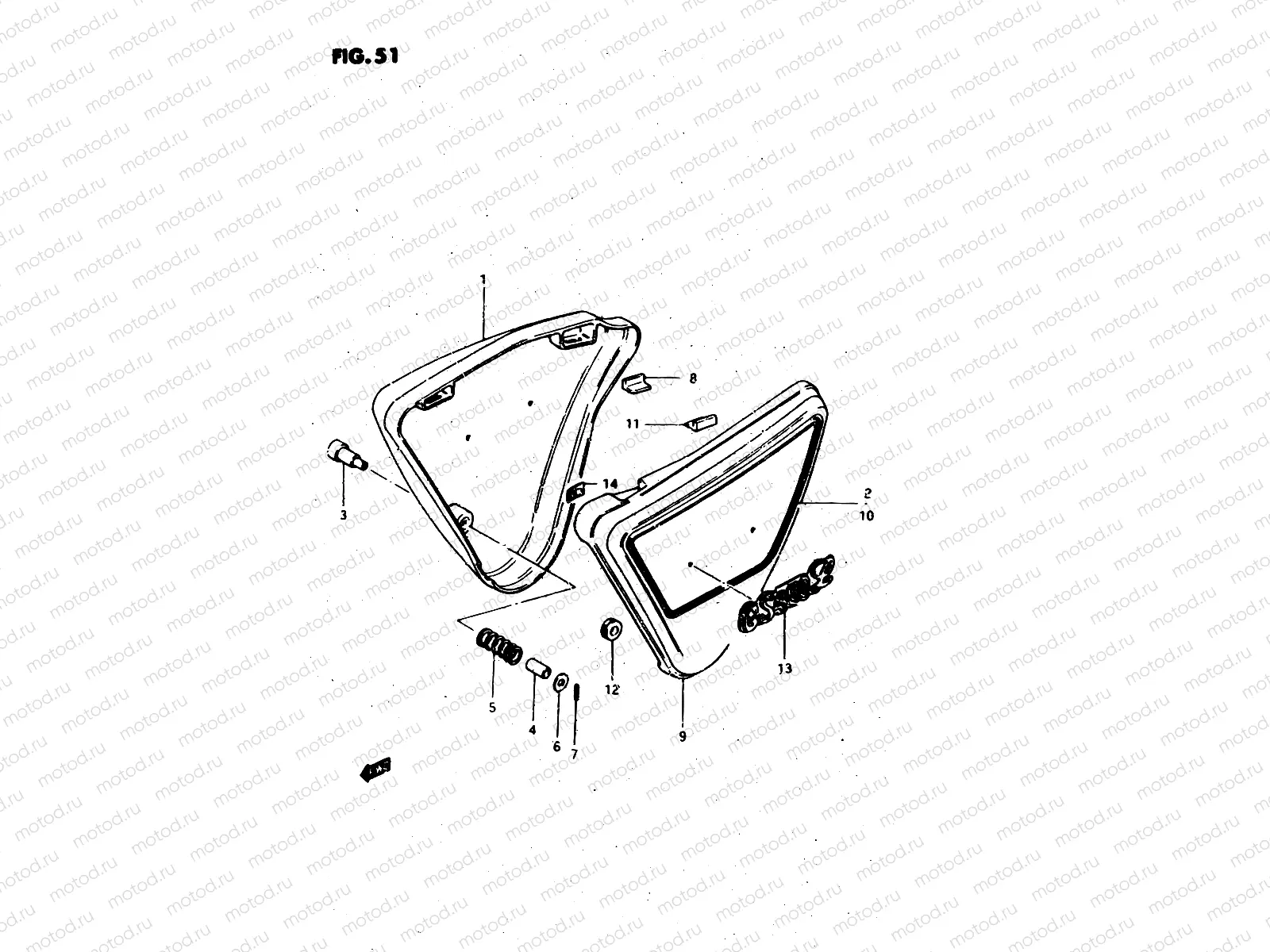 51 - FRAME COVER (MODEL X)
