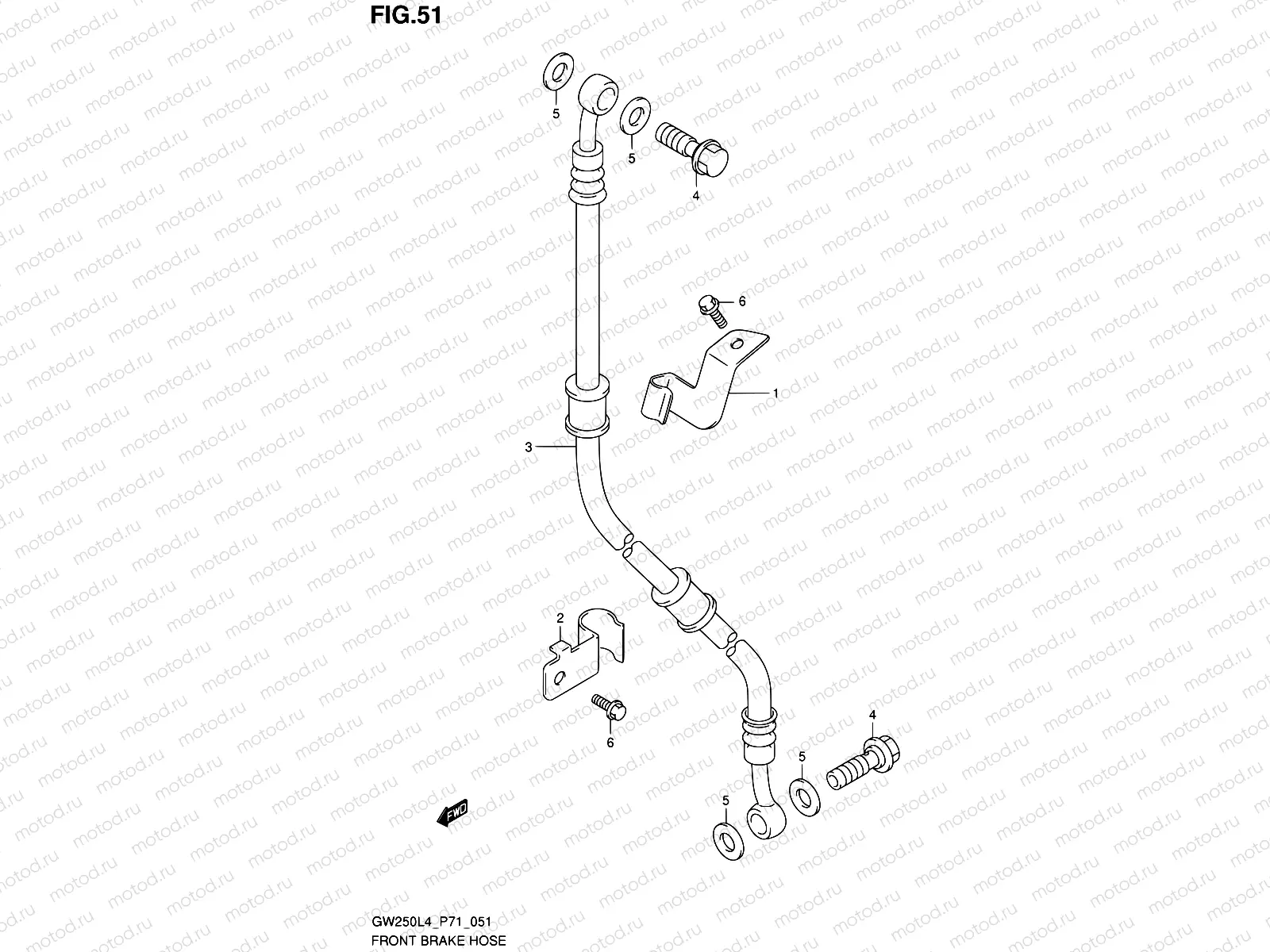 51 - FRONT BRAKE HOSE