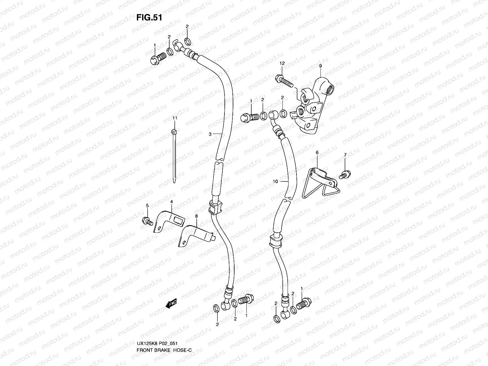 51 - FRONT BRAKE HOSE
