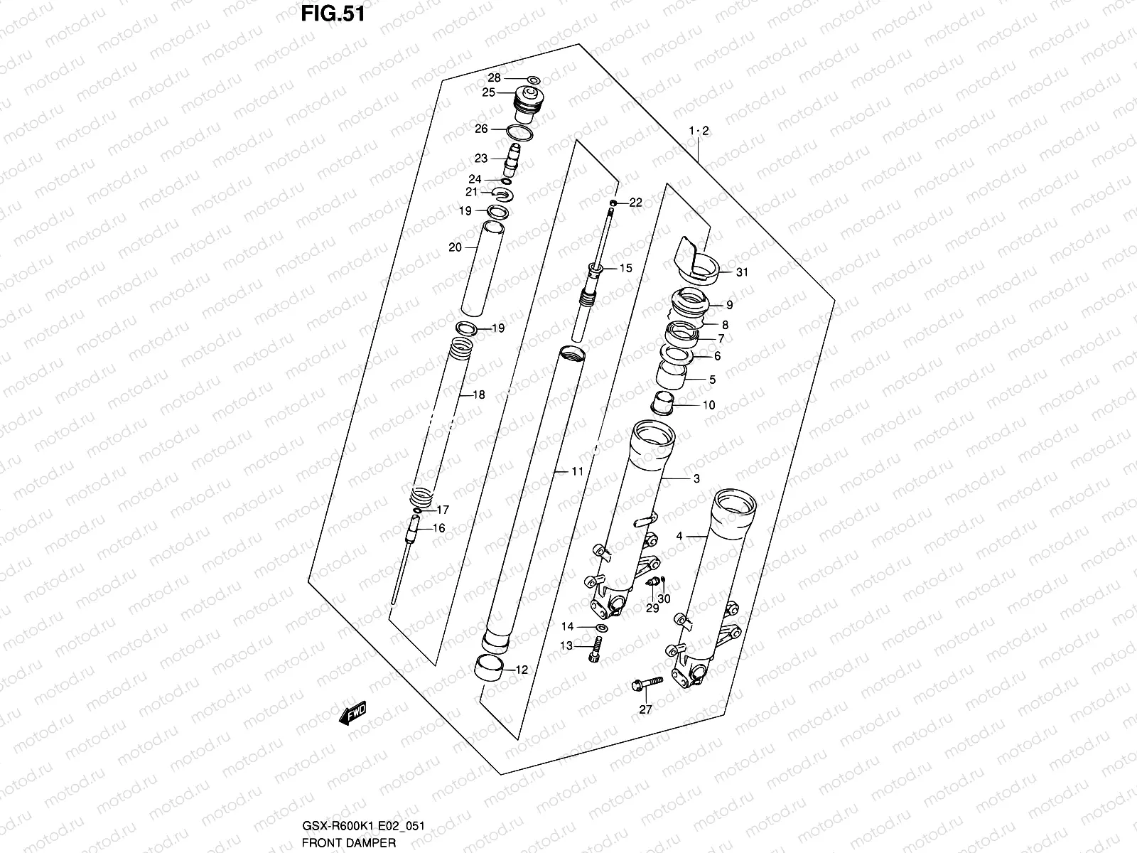 51 - FRONT DAMPER