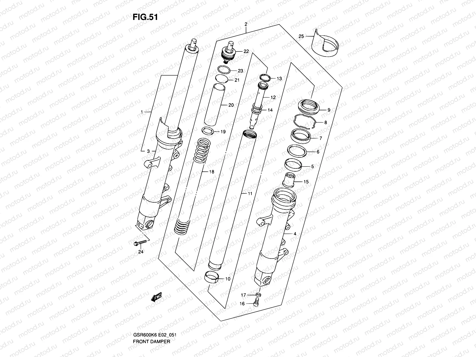 51 - FRONT DAMPER (MODEL K6/K7)
