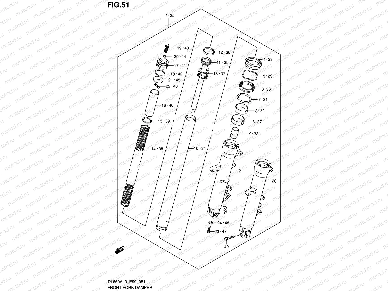 51 - FRONT FORK DAMPER