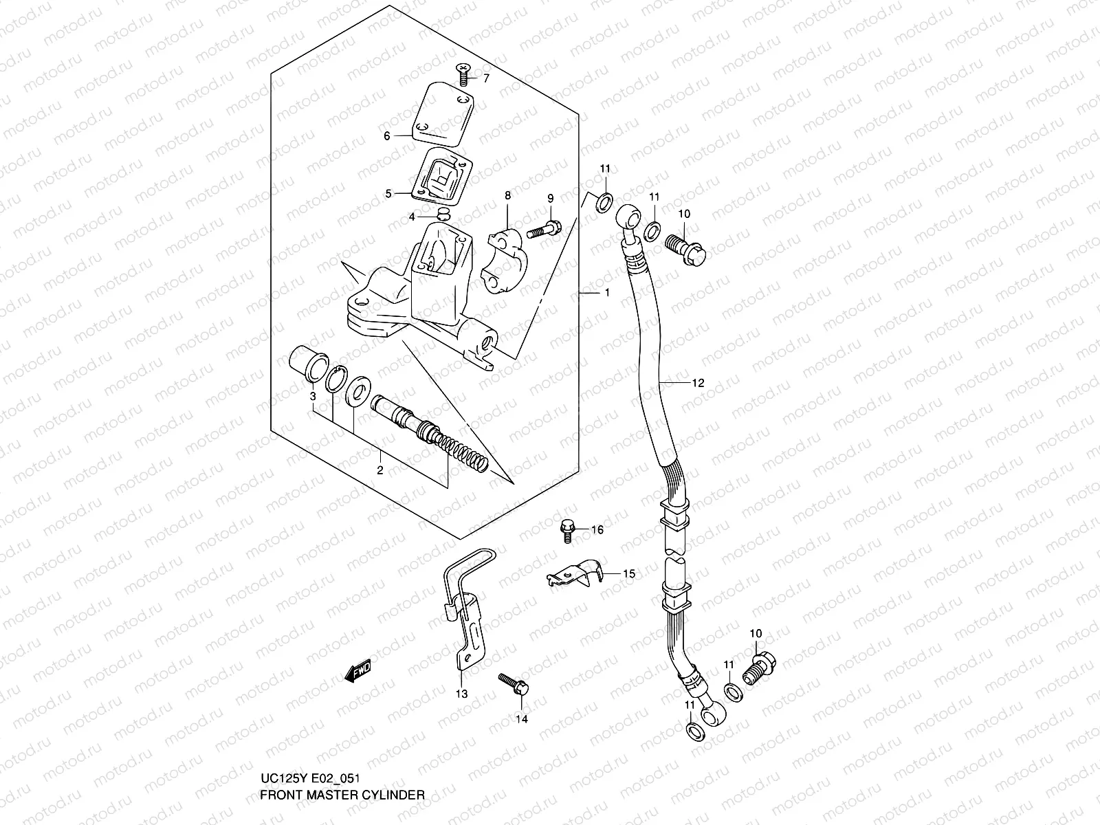 51 - FRONT MASTER CYLINDER