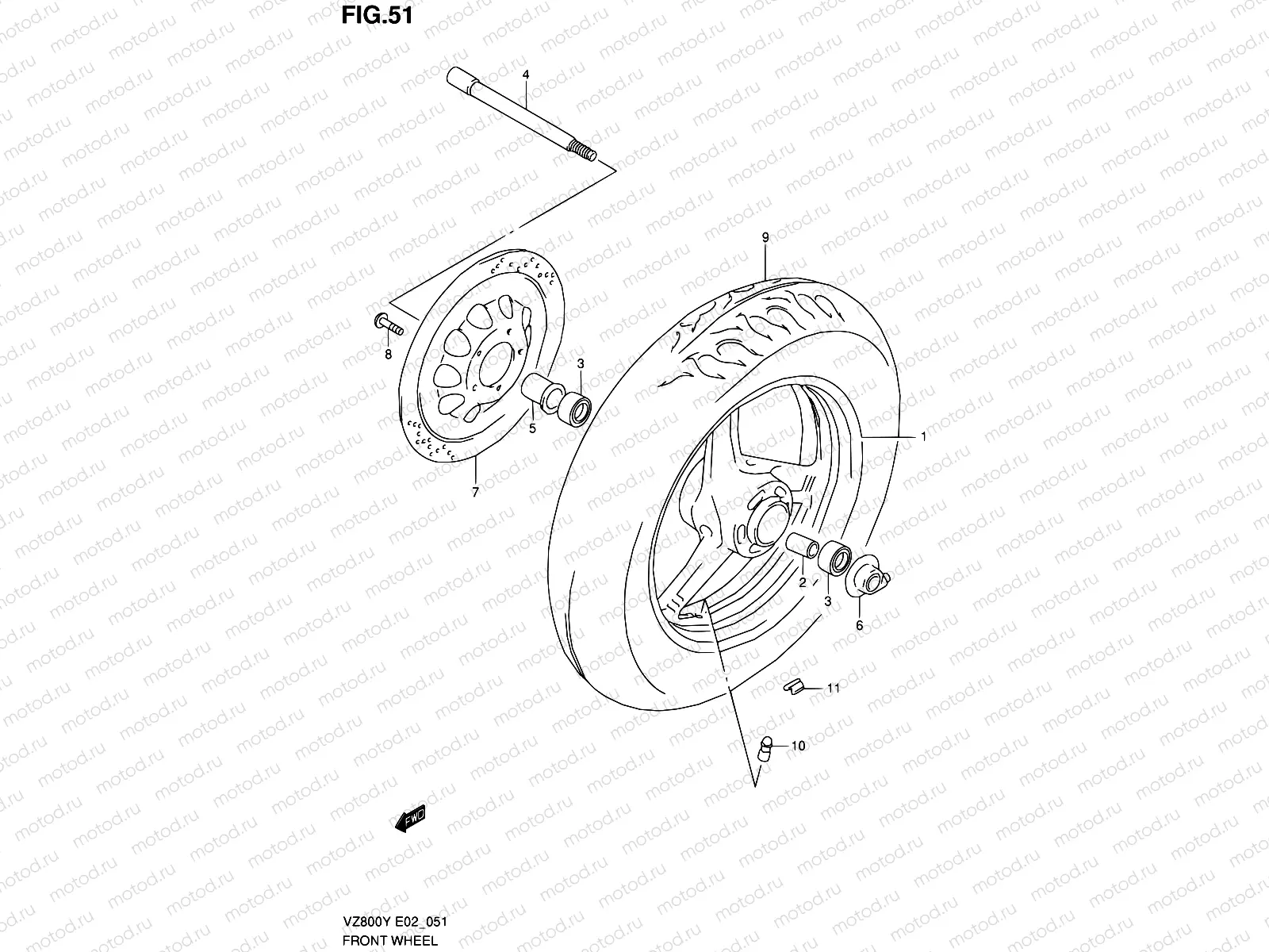 51 - FRONT WHEEL