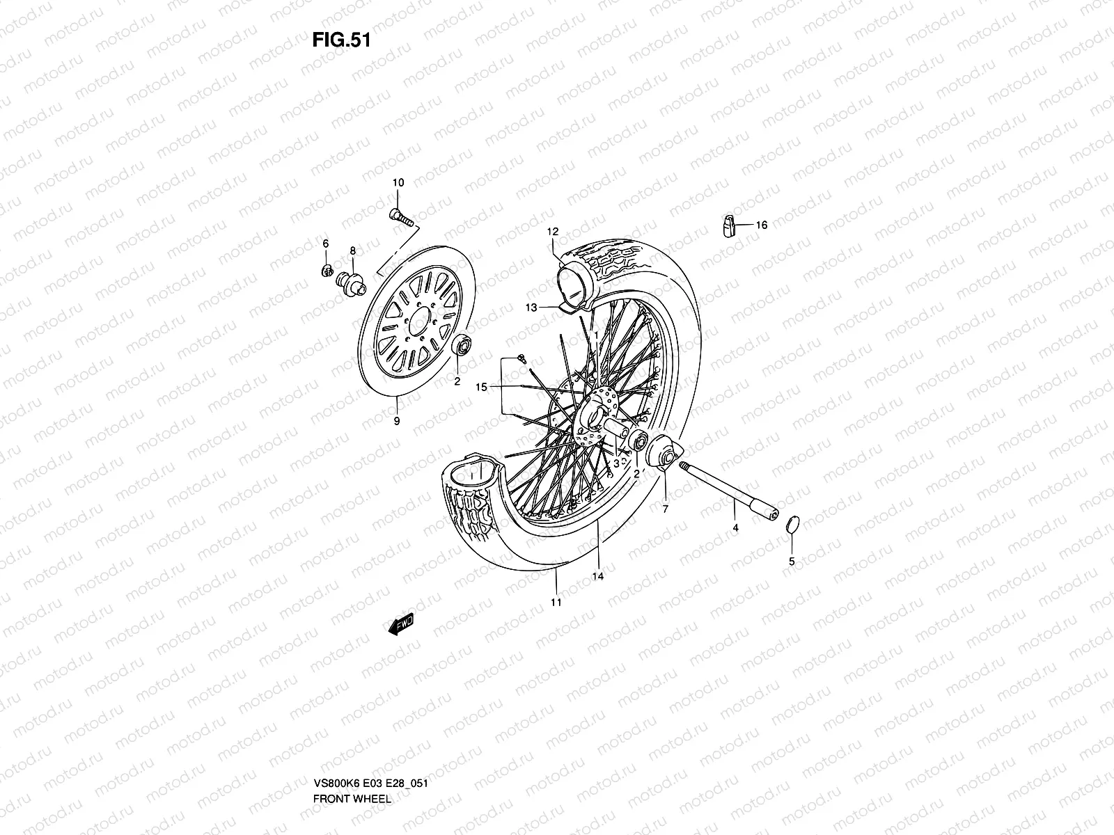 51 - FRONT WHEEL