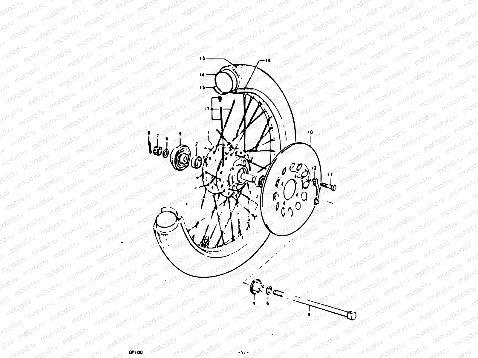 51 - FRONT WHEEL (C, N)