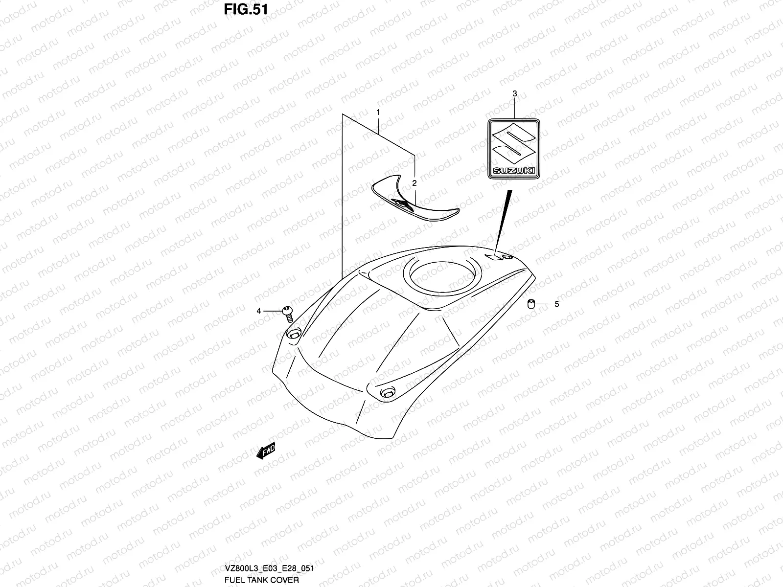 51 - FUEL TANK COVER