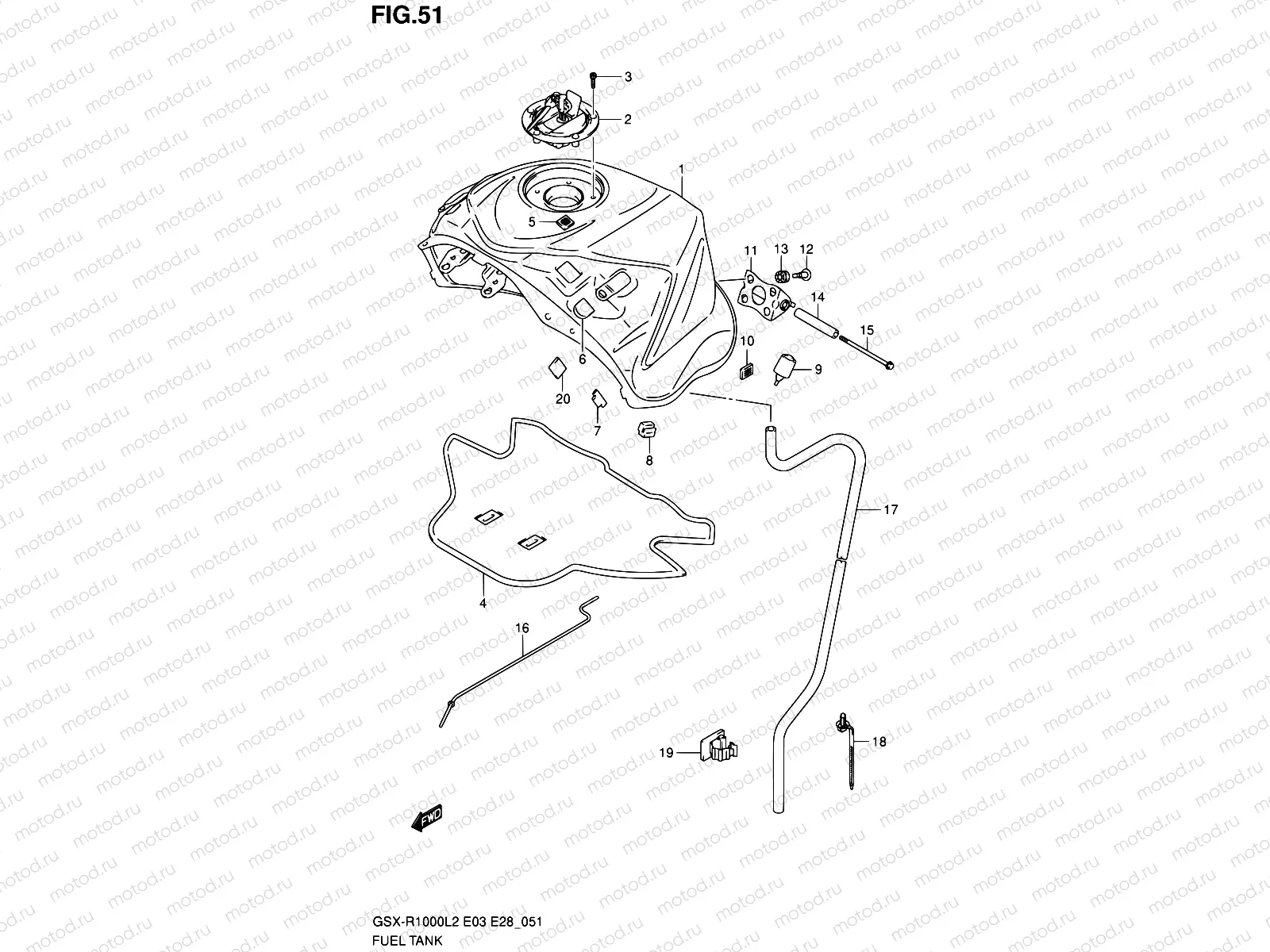 51 - FUEL TANK (GSX-R1000L2 E33)