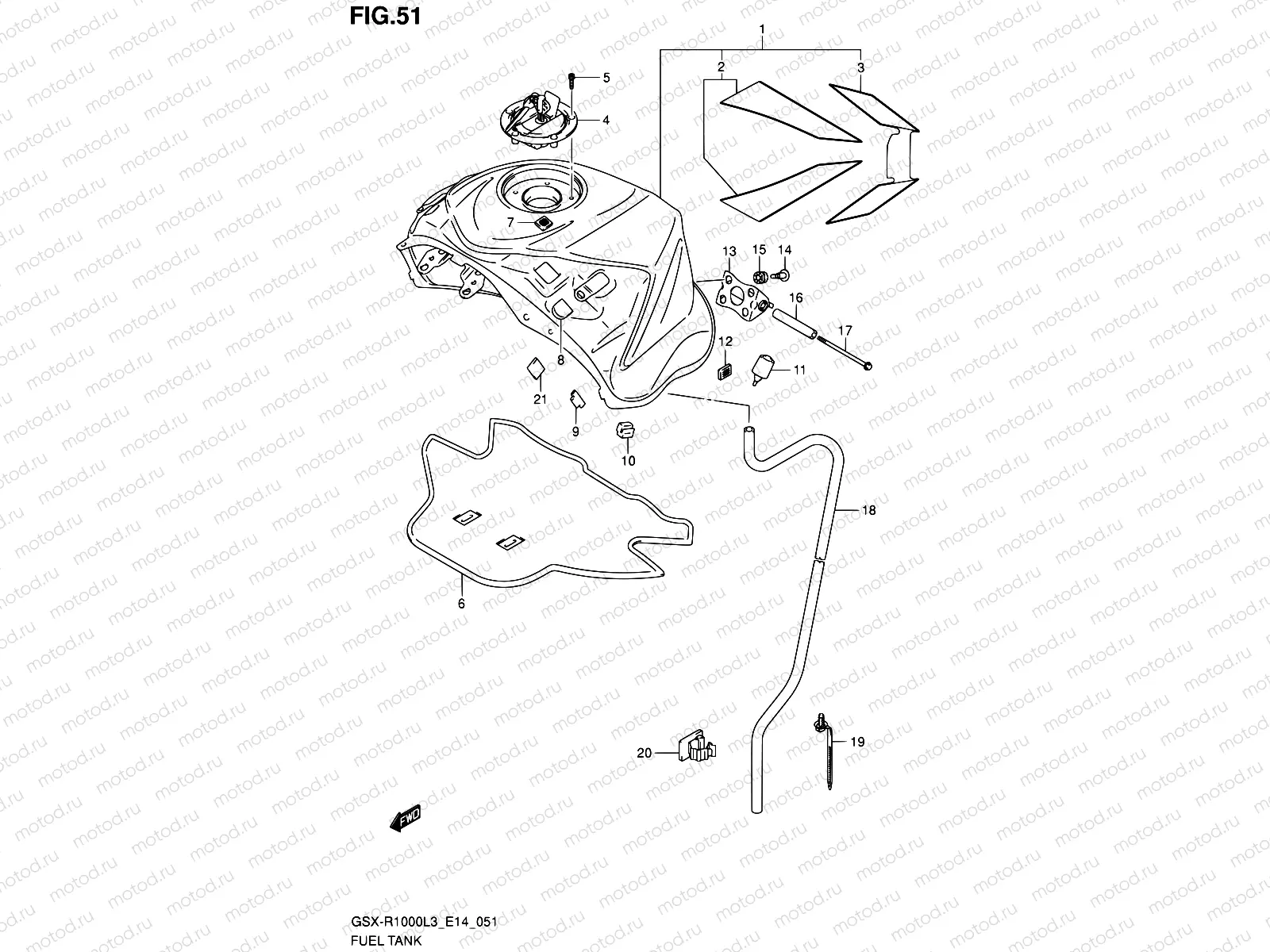 51 - FUEL TANK (GSX-R1000ZL3 E14)
