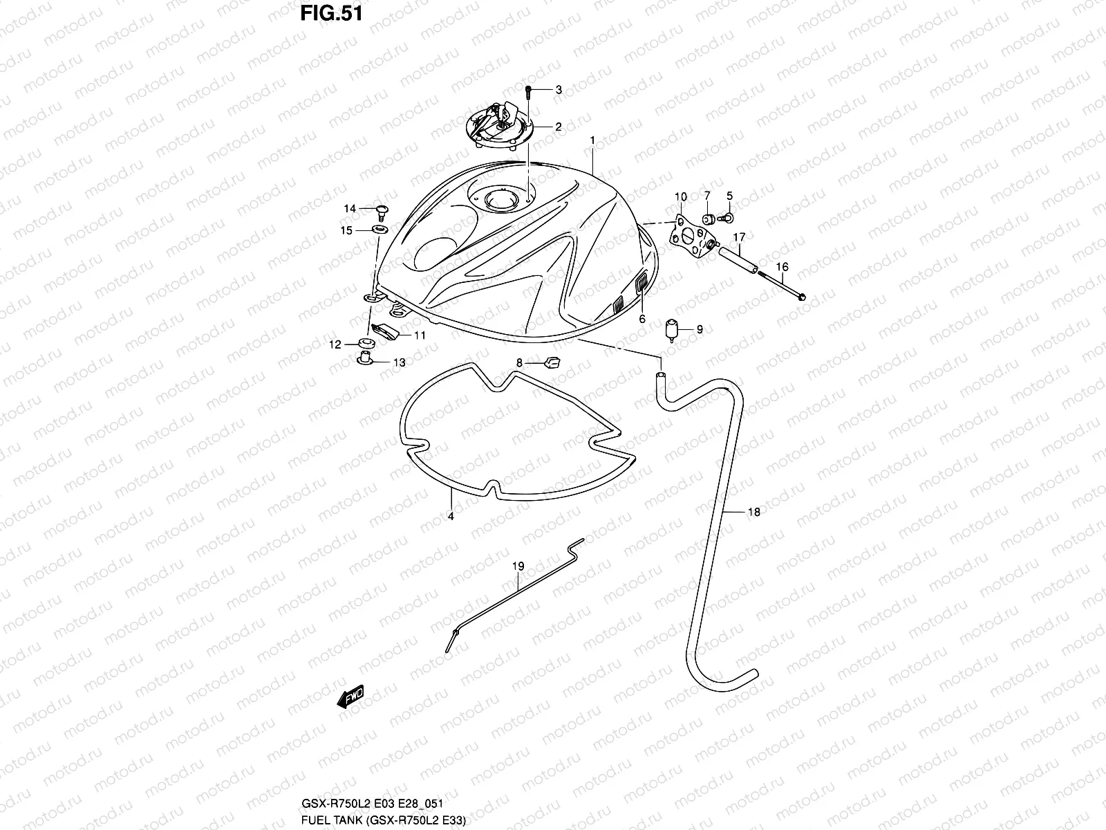 51 - FUEL TANK (GSX-R750L2 E33)