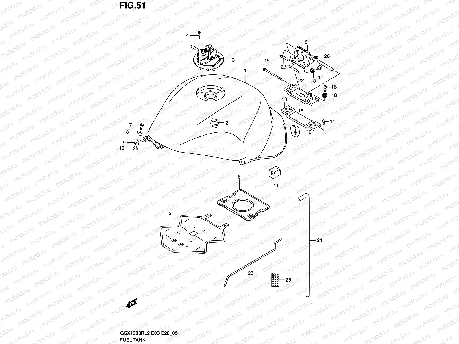 51 - FUEL TANK (GSX1300RL2 E33)