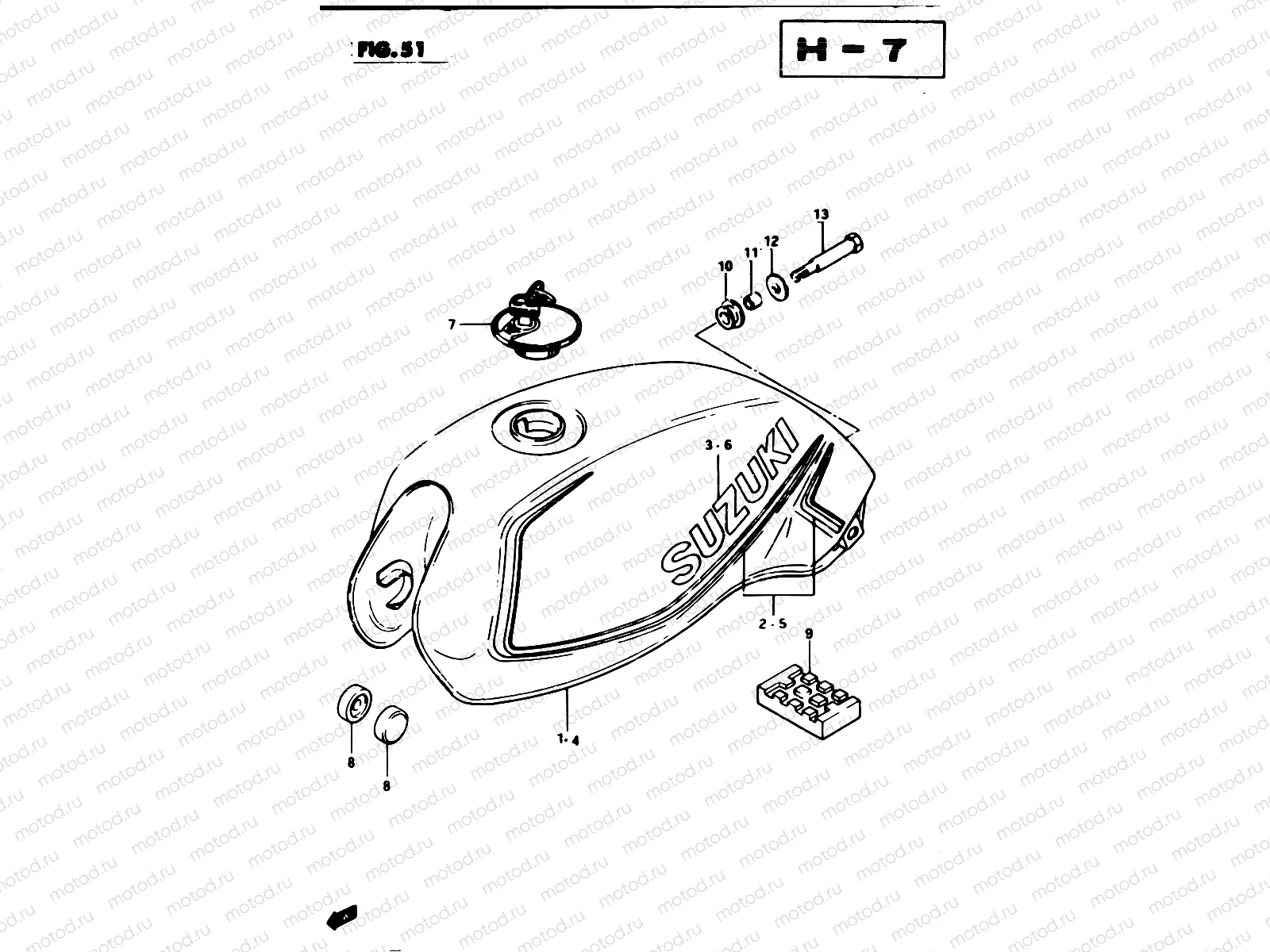 51 - FUEL TANK (MODEL D)