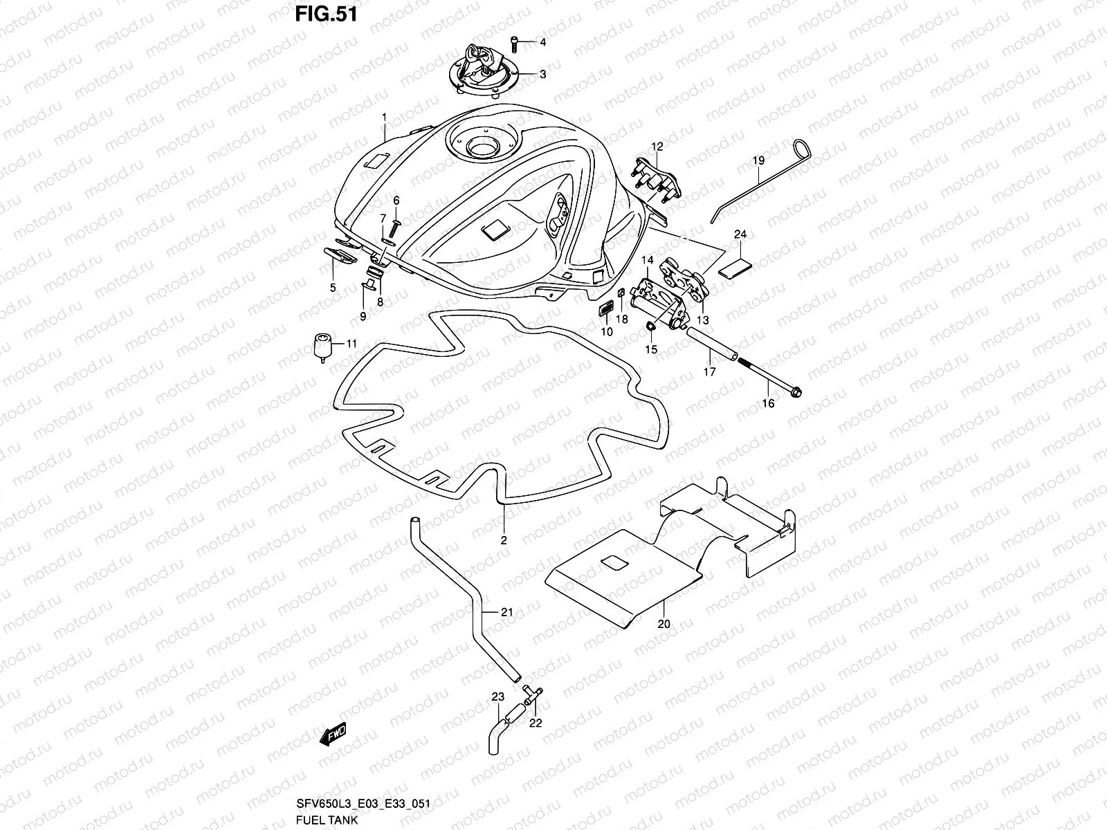 51 - FUEL TANK (SFV650L3 E33)