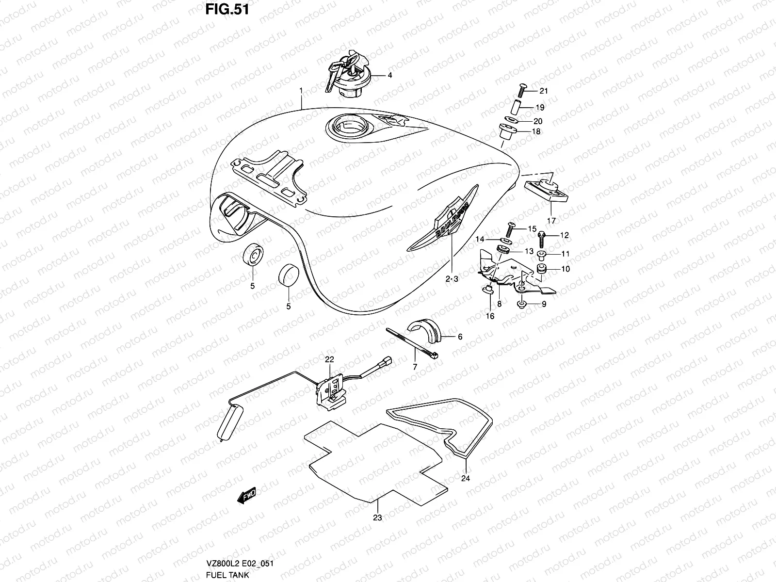 51 - FUEL TANK (VZ800UEL2 E19)