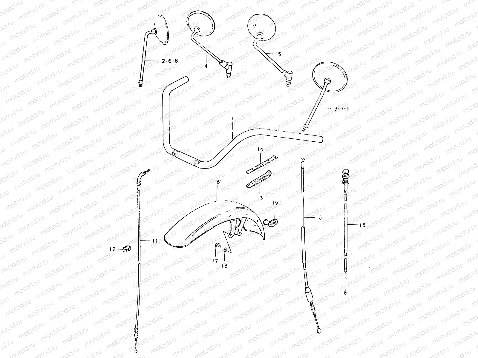51 - HANDLEBAR - FRONT FENDER