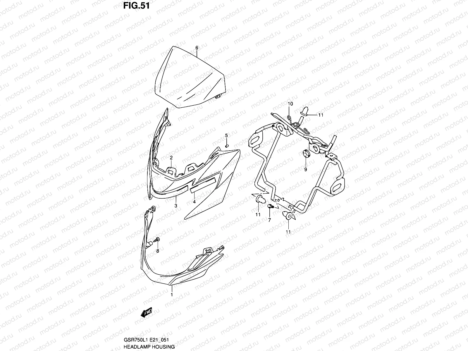 51 - HEADLAMP HOUSING
