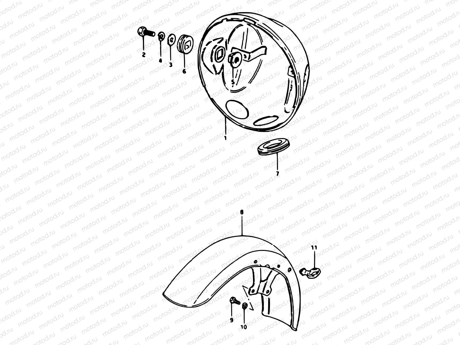 51 - HEADLAMP HOUSING - FRONT FENDER