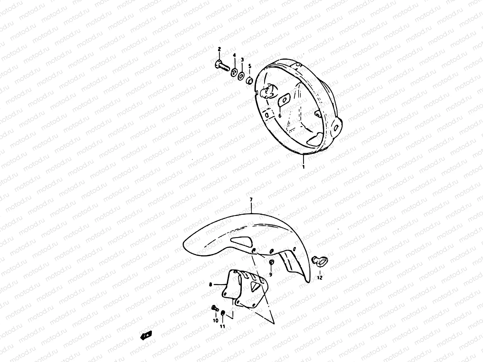 51 - HEADLAMP HOUSING - FRONT FENDER