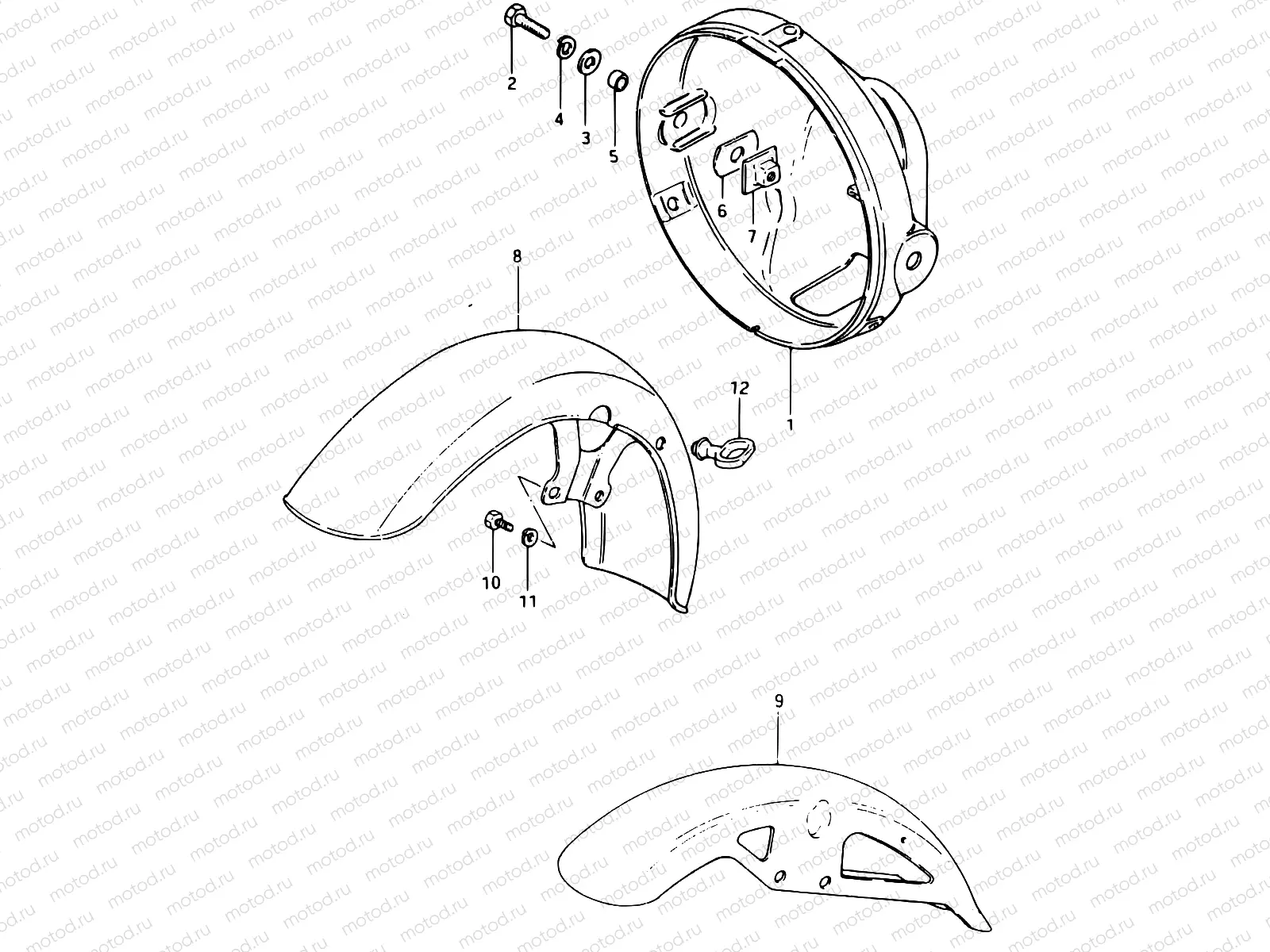 51 - HEADLAMP HOUSING - FRONT FENDER