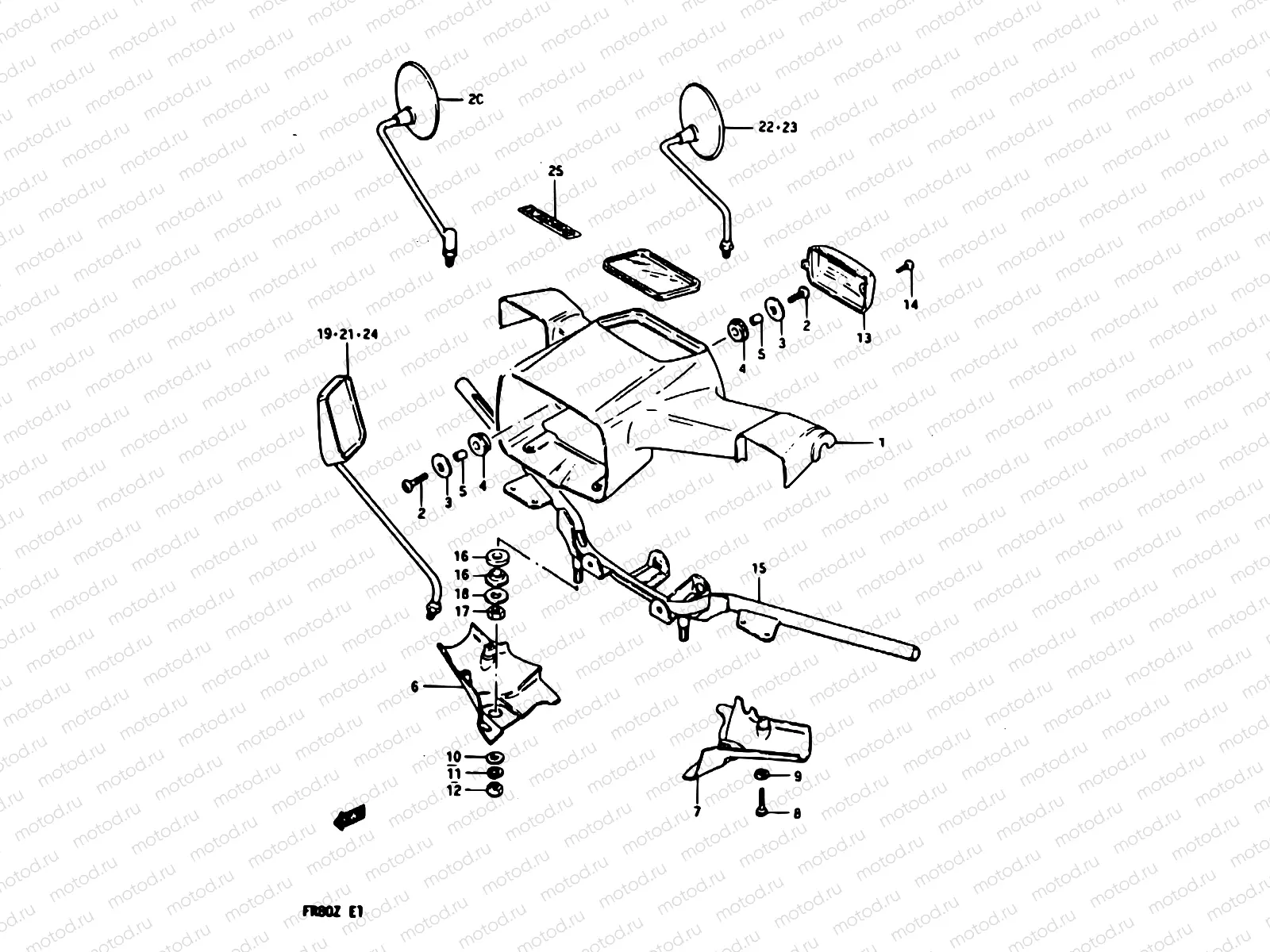 51 - HEADLAMP HOUSING - HANDLEBAR